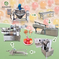 Ligne de production complète pour bonbons à croquer, bonbons à tordre, bonbons durs et pastilles, avec machine de dépose haute vitesse