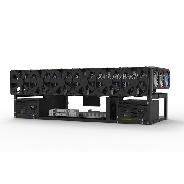 Customization Support Computer Rack Graphics Card Holder 12 GPU Open Air Frame Case Support 12cm Fan