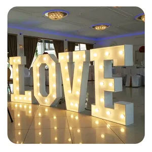 Accesorios de decoración de boda, marquesina de luces Led gigantes, letras de amor, alfabeto, marquesina, números grandes, 3 pies, 4 pies