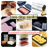 Boîte d'emballage pliable transparente en PVC de qualité alimentaire, personnalisable OEM, couleur et forme sur mesure, gaufrage/laminage brillant, épaisseur 1mm/2mm pour