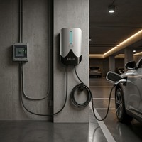 Chargeur EV AC de haute qualité 7KW 32A Type 2 Wallbox pour usage domestique, contrôle intelligent par application, WiFi, station de recharge pour voitures électriques, indice de protection IP65