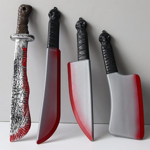 Horror <span class=keywords><strong>Halloween</strong></span> sangriento machete disfraz prop fiesta juego de rol accesorios para fotos <span class=keywords><strong>carnicero</strong></span> cuchillo de cocina plástico <span class=keywords><strong>Halloween</strong></span> cuchillo sangriento - Product Image 1
