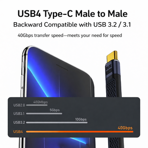 <span class=keywords><strong>สาย</strong></span> USB4.0 90 องศา Thunderbolt3 แบบงอ <span class=keywords><strong>สาย</strong></span> <span class=keywords><strong>USB</strong></span> <span class=keywords><strong>C</strong></span> 40Gbps Thunderbolt 4 แบบงอ สำหรับ SSD แล็ปท็อป Macbook หัวต่อแบบงอ - Product Image 3
