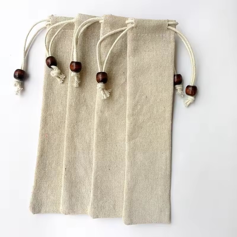 Bolsa de lino marrón