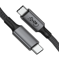 Kabel Data Shenzhen Type-C ke Type-C 40Gbps PD100W 240W 8K 60Hz USB 4.0 5A Pengisian Cepat Kabel Magnetik untuk Penggunaan Komputer