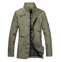 Chaqueta de Invierno Unisex, Ligera, de Poliéster, Informal, con Cuello Alto, Impermeable, de Secado Rápido, para Uso Diario en Todas las Estaciones