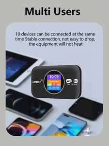Bộ định tuyến di động 4G wifi6 dnxt mf967 màu đen-Thân thiện với du lịch Mifi 3000mAh 300Mbps Sim & kết nối Type-C - Product Image 3