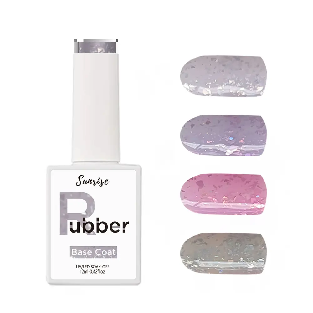 Laca de Gel de Base lechosa UV LED para uñas, suministros de Color Nude, bajo pedido mínimo, fácil marca personalizada, escamas de goma, colores de Base