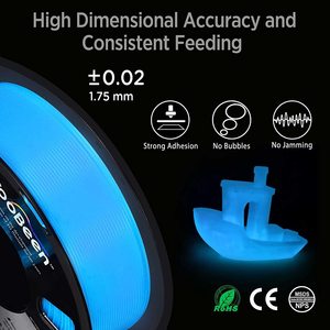 COOBEEN-Filament 3D en soie arc-en-ciel brillant PLA 1.75mm/1kg enroulement soigné pour imprimante 3D FDM - Product Image 3