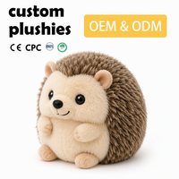 Fabrication OEM ODM sur mesure de hérissons en peluche mignons pour cadeaux d'enfants, mascotte en peluche personnalisée, jouets en peluche personnalisés