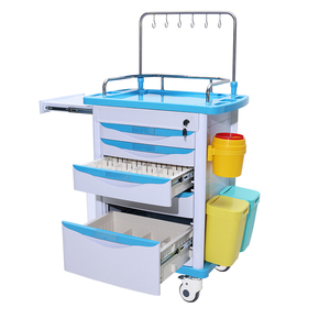 รถเข็นยาฉุกเฉินทำจากพลาสติก ABS รถเข็นทางการแพทย์ทางการแพทย์ทางการแพทย์ - Product Image 3