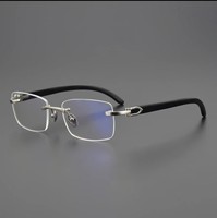 Lunettes unisexes minces en cuivre 1pc Lunettes de lecture carrées en métal Blocage de la lumière bleue Restauration de la presbytie