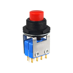 Otto <b>Push</b> <b>Button</b> <b>Switch</b> P4-10044 22mm Red Metal Housing Screw Terminal USA Made - Product Image 2