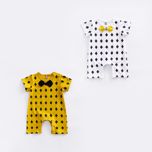 Ropa de bebé al por mayor de Turquía: Pelele de verano con lazo para bebé niño, ropa de bebé feliz - Product Image 1