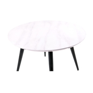 Muestra gratis de muebles para el hogar económico mesa de comedor redonda de madera MDF moderna de lujo con patas de Metal - Product Image 3