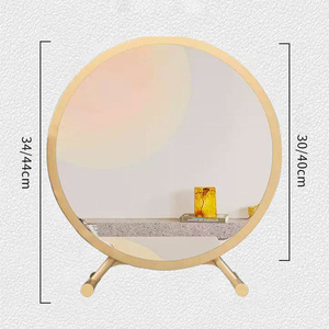 Modern <strong>Cheap</strong> Round Tabletop Desk Vanity Home Decoration Desktop Makeup <strong>Mirror</strong> with Stand for Shaving Makeup Without Light - Product Image 3