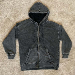 Wholesale Stone Wash Zip up Hoodie Screen Print Plain <b>French</b> Terry Organic Cotton Men's Hoodies - Product Image 6