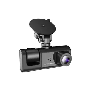 Perekam Video Mobil 3 Lensa HD1080P Dash Cam Kotak Hitam Mobil 2.0 Inci IPS Kamera Perekam Penglihatan Malam G-sensor Perekaman Loop Dvr