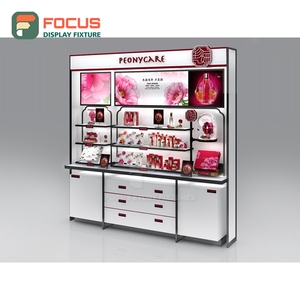 Modern Shop Interior <b>Lockable</b> Floor Display Stand One Stop Solution Cosmetic Display <b>Cabinet</b> - Product Image 2