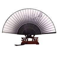 Éventail pliant en soie de style chinois, version commerce extérieur, style ancien, pour femmes, danse, Hanfu traditionnel, cadeau étudiant, été