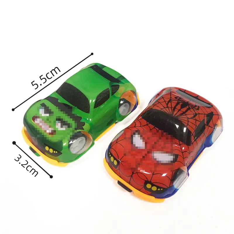 Customized Wholesale Promotional Plastic Mini Cartoon Pull Back Car Giveaway Toys for kids