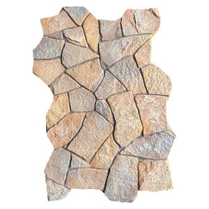 Carreaux muraux extérieurs imperméables <span class=keywords><strong>en</strong></span> PU imitation pierre, blancs, style grès, pierre culturelle de style antique, décoratifs pour sols intérieurs - Product Image 2
