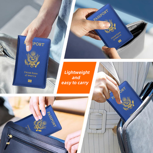 Portefeuille porte-cartes en cuir PU sur mesure pour passeport, format 4x3 pouces, vente en gros, États-Unis - Product Image 5