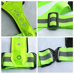<strong>Hi</strong> <strong>Vis</strong> Outdoor LED Flashing Safety Reflective Belt Vest Adjustable Night Running &amp; Cycling Led Vest - Product Image 5