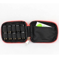 Pochette en néoprène à fermeture éclair pour huiles essentielles, avec grande mousquetelle, pour 10 flacons de 5/8 dram