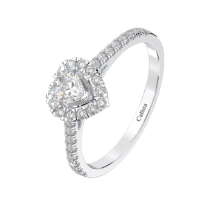 Anillos de Plata de Ley S925 con Baño de Rodio, Corte Radiante Invisible, Moissanita de 4 Quilates para Mujer - Product Image 1