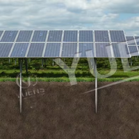 Poteau photovoltaïque à vis Yuens Q235 avec bride, longueur personnalisée, vis de fondation pour construction, ancrage au sol, certifié ISO/CE