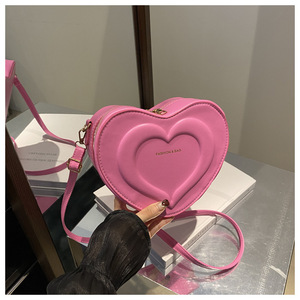 Borsa a Tracolla in Pelle PU con Chiusura a Zip a Forma di Cuore, Design Personalizzato, Nuovo Stile 2025 - Product Image 6