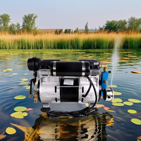 Pompa Aerator Kolam Ikan Portabel 1HP 6.0CFM 170LPM Pompa Udara Kolam Tenaga Surya Tanpa Oli Komponen Inti Mesin Sumber Udara/Gas