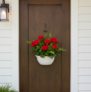 Wall Mounted Plastic Flower Pot Decorative Hanging Planter <b>Basket</b> Indoor Outdoor Garden Balcony Plant Container <b>Small</b> Size - Product Image 4