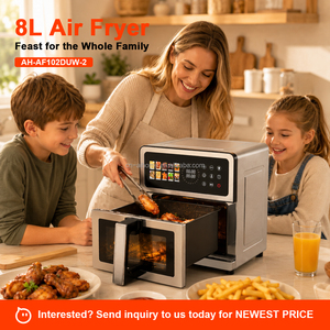 <span class=keywords><strong>Friggitrice</strong></span> ad Aria da 8L con Finestra di Visualizzazione, 1800W, Riscaldatore in Acciaio Inox e Forte Convezione per Uso Domestico - Product Image 6