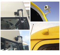 Cámara de Seguridad de Vigilancia Lateral Móvil con Carcasa Metálica Impermeable IP69K Instalada en el Programa de Autobuses Escolares Amarillos