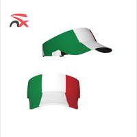 Nuoxin personnalisé pare-soleil drapeau casquette extérieure crème solaire réglable polyester mexique haïtien italie drapeau chapeau pour l'activité