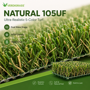 Gazon synthétique professionnel Verdigrass 50,8 mm en forme de C pour terrasses et ponts commerciaux - Ignifuge EN13501-1, haute drainage, souple et résistant - Product Image 1
