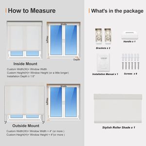 Persilux High Quality Cordless Roller <strong>Blind</strong> Handle Control Perfect Fit <strong>Wide</strong> Blade Built-In <strong>Blinds</strong> for Windows - Product Image 6