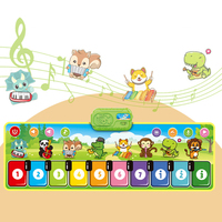 Tapis de jeu musical pour l'éducation précoce, clavier de piano au sol, tapis tactile pour enfant avec couverture animale, jouets éducatifs