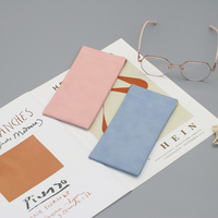 Sac de rangement portable pour lunettes en cuir PU rectangulaire, à fermeture automatique par ressort, souple, vente en gros