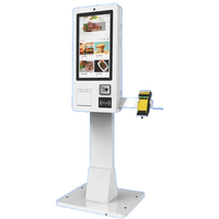 Quiosco de pago de autoservicio, quiosco de pedido, quiosco de alimentos con impresora QR para restaurante, Hotel, supermercado con software POS
