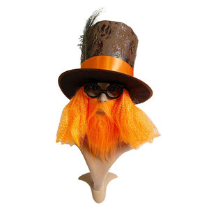 Halloween fête du festival fournitures <span class=keywords><strong>chapelier</strong></span> fou chapeau haut de forme orange perruque cheveux chapeau déguisement accessoire - Product Image 1