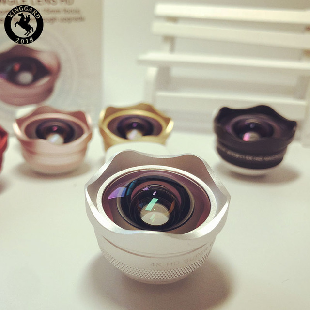 KINGGARD CLA9-C1006 Phone Camera Lens 0.6X Super Wide Angle Zoom 15X Macro Lens Clip-On 2 in 1 Professional Phone Lens Kit