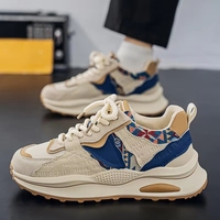 Chaussures pour hommes décontractées, polyvalentes, confortables, tendance, antidérapantes, résistantes à l'usure, sportives, à semelle épaisse, bicolores, pour la course à pied