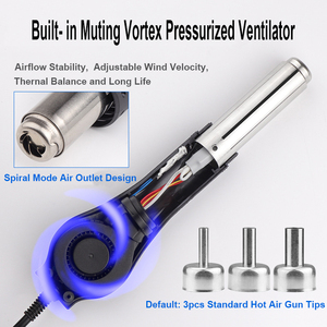 Chuera 858D 700W OEM Desoldering Trạm không chổi than Fan Hot Air gun trạm làm lại được trang bị 3 vòi phun tự động ngủ - Product Image 2