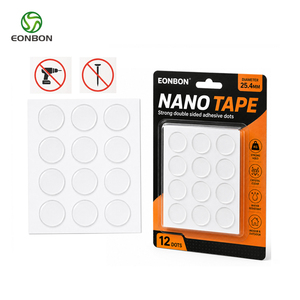 Cercles de fixation en gel EONBON Nano-Grab transparents, sans perçage, multi-usages, amovibles, lavables, adhésifs, ruban nano double face - Product Image 1