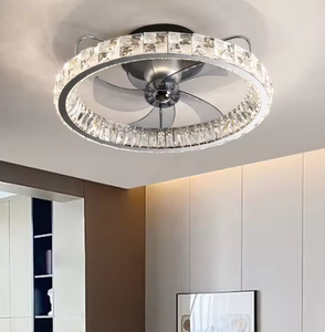 Offre Spéciale d'intérieur concis style lumière moderne hôtel rond luxe caché pales ventilateur de plafond avec lumière - Product Image 2