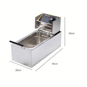 ماكينة فولاذية مقاومة للصدأ ودرجة حرارة مطعم 6L سوائل واحدة للدجاج المقلي - Product Image 2