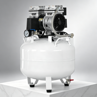 Compresseur d'air portable silencieux sans huile pour clinique dentaire, équipement professionnel, capacité 32L